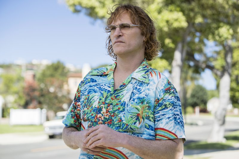 This image released by Amazon Studios shows Joaquin Phoenix in a scene from &quot;Don't Worry, He Won't Get Far On Foot.&quot; (Scott Patrick Green/Amazon Studios via AP)