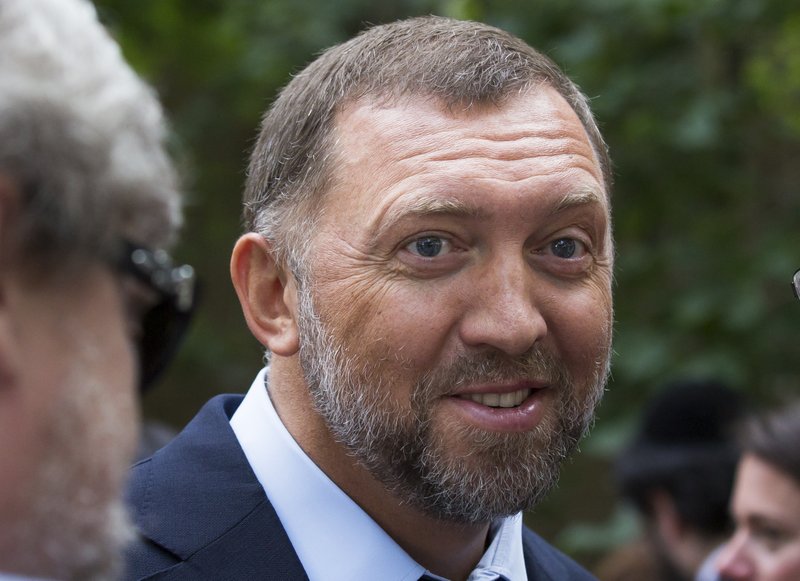 In this July 2, 2015, file photo, Russian metals magnate Oleg Deripaska attends Independence Day celebrations at Spaso House, the residence of the American Ambassador, in Moscow, Russia. 
