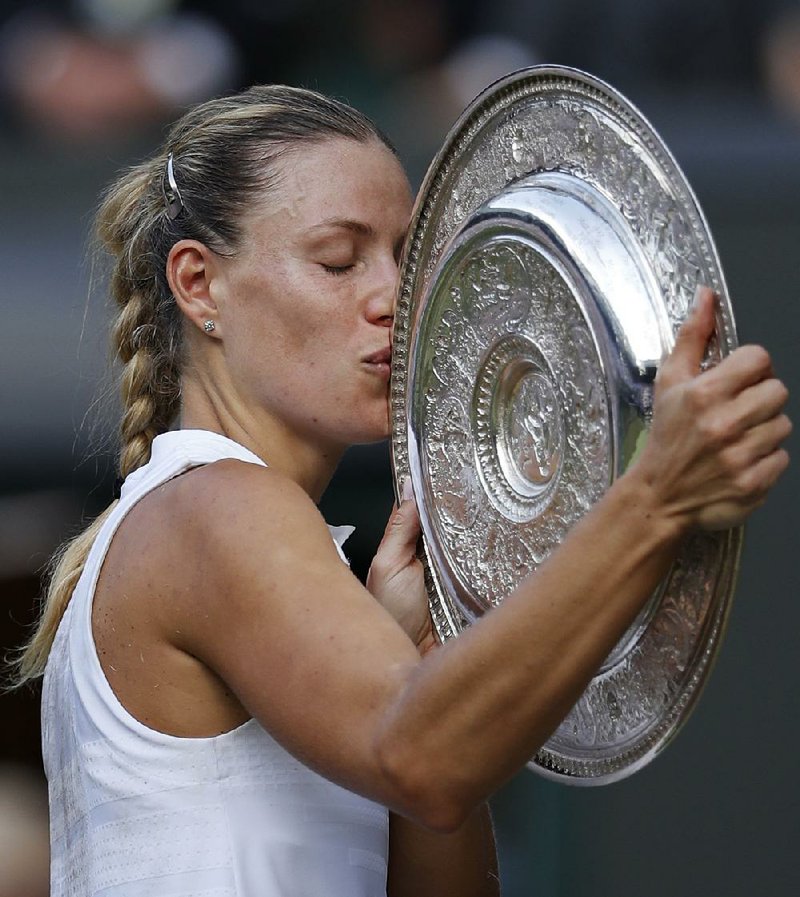 Angelique Kerber, who lost in the first round in two major tournaments in 2017, won her first Wimbledon title when she defeated Serena Williams on Saturday. 