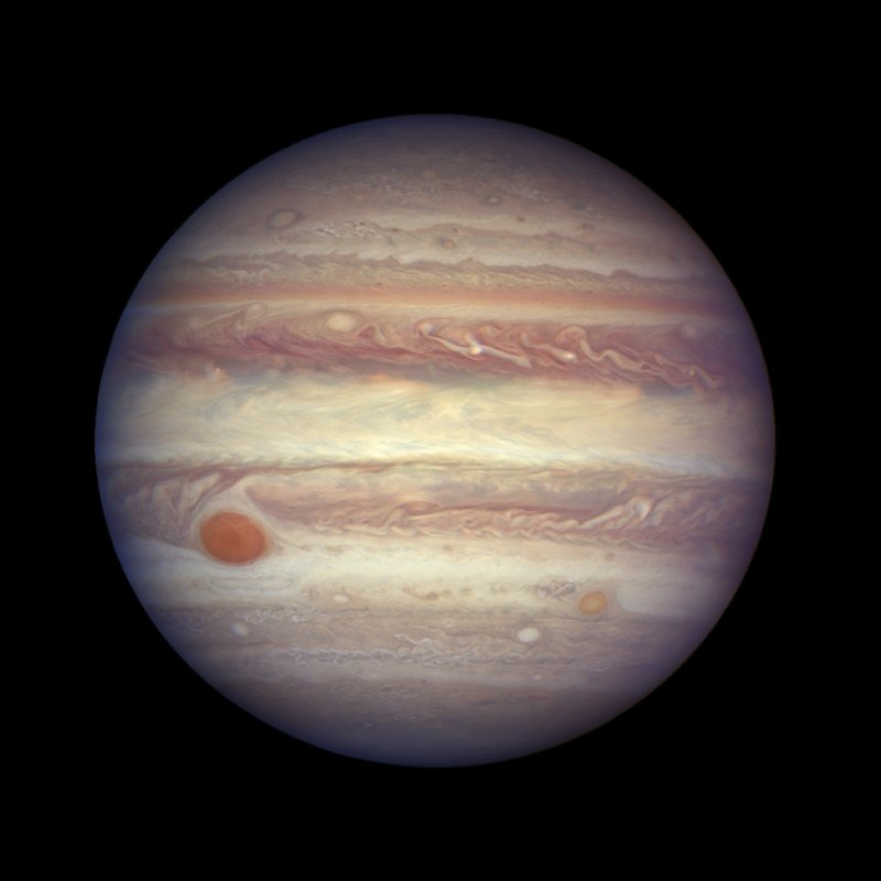 FILE - This April 3, 2017 image made available by NASA shows the planet Jupiter. A team of astronomers is reporting the recent discovery of a dozen new moons circling the giant gas planet. That brings the number of moons at Jupiter to 79, the most of any planet. The astronomers were looking for objects on the fringes of the solar system when they spotted the Jupiter moons. They found a dozen small moons. The confirmation of 10 was announced Tuesday, July 17, 2018; two were confirmed earlier. They’re calling one moon an ‘oddball’ because of its unusual orbit. (NASA, ESA, and A. Simon (GSFC) via AP, File)

