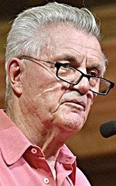  In this June 7, 2016 file photo, John Irving speaks at a book discussion for his novel "Avenue of Mysteries" at Coral Gables Congregational Church in Miami. 