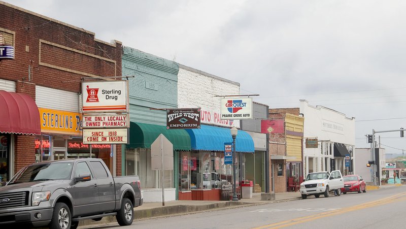 LYNN KUTTER ENTERPRISE-LEADER The south side of Buchanan Street in downtown Prairie Grove has been nominated for the National Register of Historic Places. The historic district would go from Southern Mercantile building east to the Prairie Grove Children's Library.