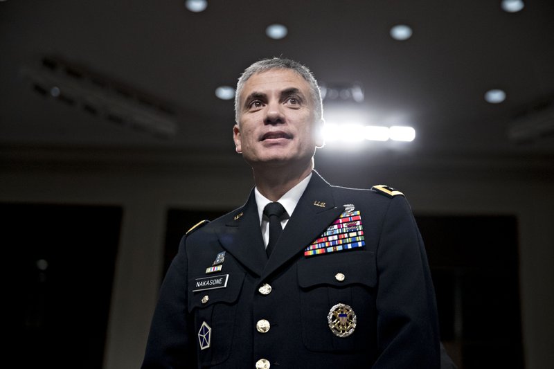 Army Lt. Gen. Paul Nakasone, expected to become the next head of the National Security Agency and U.S. Cyber Command, at a Senate Armed Services Committee confirmation hearing on March 1. 
