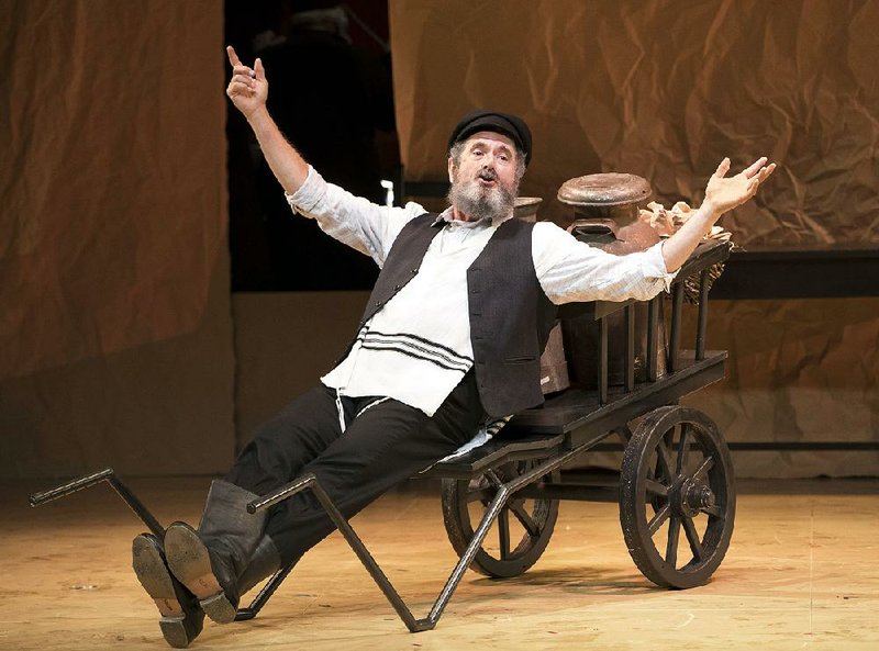 Steven Skybell plays the role of Tevye in a Yiddish-language production of the musical Fiddler on the Roof at the Museum of Jewish Heritage in New York earlier this month. Although the landmark musical is based upon stories whose characters spoke Yiddish, Fiddler has never before been performed in Yiddish in the United States until now. 