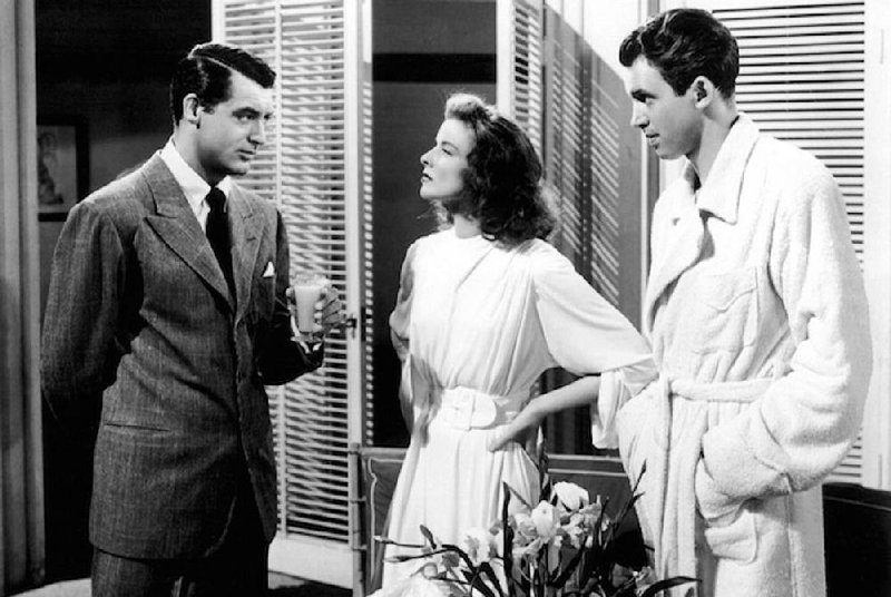 Cary Grant, Katharine Hepburn and James Stewart star in George Cukor’s The Philadelphia Story (1940). 
