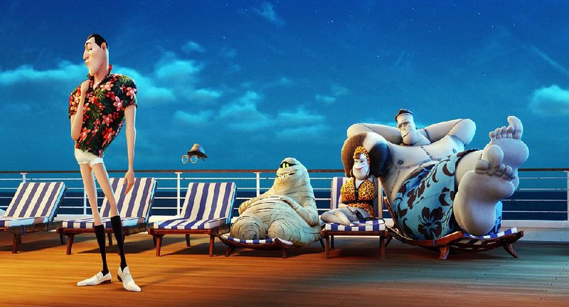 Dracula (Adam Sandler), Griffin the Invisible Man (David Spade), Murray (Keegan-Michael Key), Eunice (Fran Drescher) and Frank (Kevin James) are just a few of the characters in Hotel Transylvania 3: Summer Vacation. It came in first at last weekend’s box office and made about $45.3 million. 
