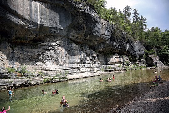 The Sentinel-Record/Corbet Deary GUNNER POOL: Visitors to Gunner Pool will find plenty to keep them occupied during the summer.