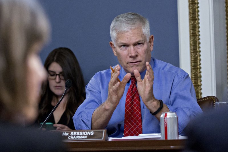 Rep. Pete Sessions, R-Texas, chairman of the House Rules Committee, speaks during a meeting on Monday. Sessions argued Wednesday that there was no need to increase federal funding for election security. 