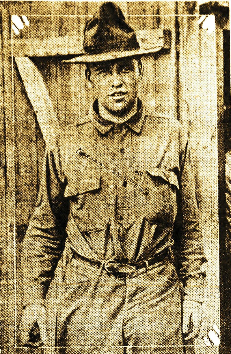 This portrait of Lt. Quentin Roosevelt, son of the former President Teddy Roosevelt, appeared in the Arkansas Democrat on July 20, 1918. 
