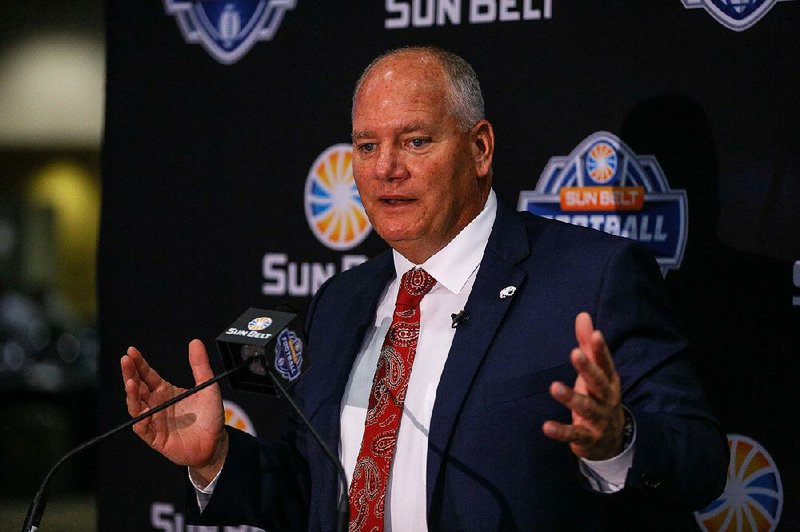 Steve Campbell is in his first season with South Alabama after spending the past four seasons at the University of Central Arkansas. The Jaguars earned one first-place vote in the Sun Belt Conference coaches’ poll. 