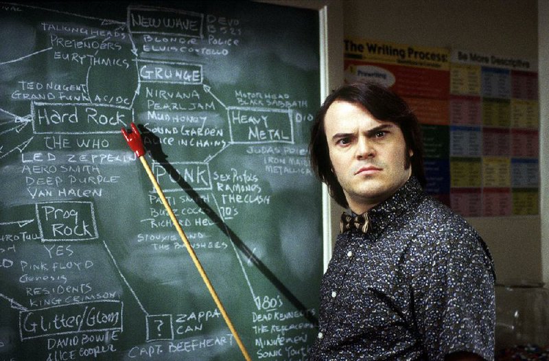 Jack Black tries to create a rock band out of a strict private school students in "School of Rock."