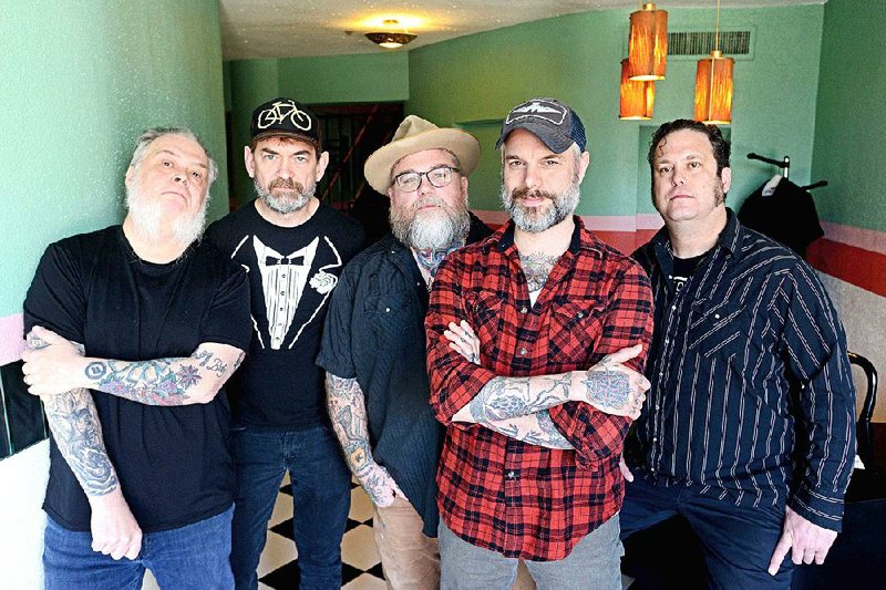 The latest album from Lucero — Rick Steff (from left), Roy Berry, Brian Venable, Ben Nichols and John C. Stubblefield — will be released Friday.