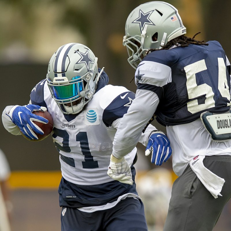 Ezekiel Elliott, Dak Prescott and Jaylon Smith Compete in