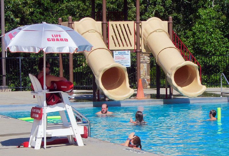 Swimming facilities at Lake Fort Smith State Park offer cooling fun in the water.