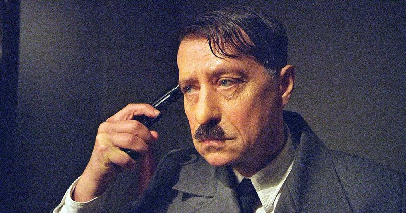 Arch-"liberal" Adolf Hitler (Pavel Kriz) makes an executive decision in Dinesh D' Souza's Death of a Nation. 