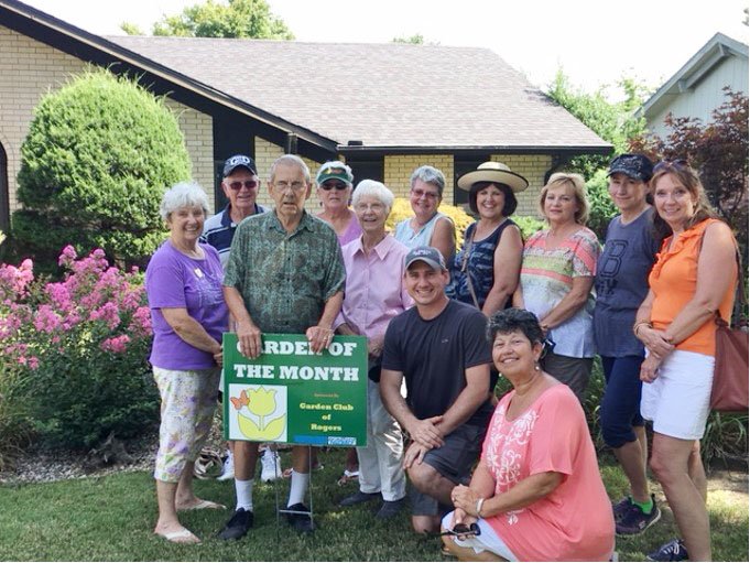 In July the Garden Club of Rogers awarded the Garden of the Month to Bob Royer of 1307 W. Oak St. in Rogers. Royer was awarded this honor for his beautiful garden and well-maintained yard. Royer and his grandson do all the work in the yard. Royer is a retired Walmart employee and in his 80s. A sign proclaiming him to be Garden of the Month winner was placed in his yard. Garden of the Month is a project of the Garden Club of Rogers. It is a contest that runs from May through September. Nominate your own garden, a friends garden or someone you don't even know at (479) 644-9673.
