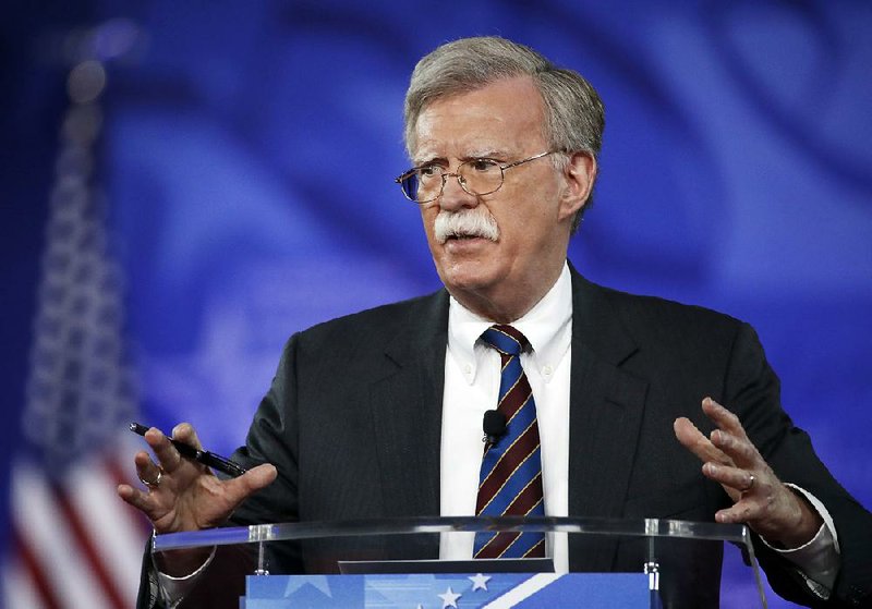 National security adviser John Bolton speaks in this 2017 file photo.