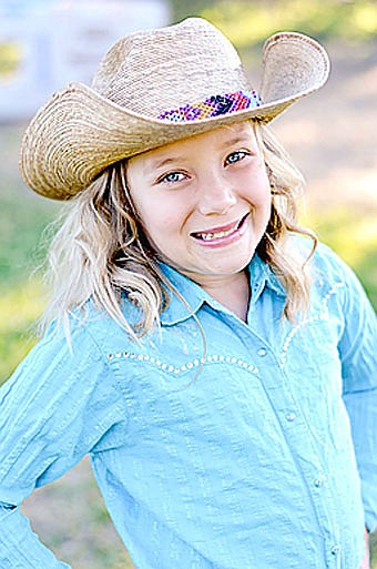 Submitted photo Emily Burke, 9, daughter of James Burke and Jennifer Bratton, of Watts, Okla., is a contestant for 2018 Lincoln Riding Club princess.