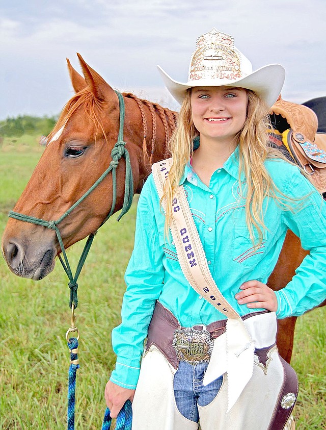 Submitted photo Shayla Fox, 18, daughter of Fannie Davenport, won the 2017 Lincoln Riding Club queen crown and will preside over the 2018 Lincoln Rodeo.