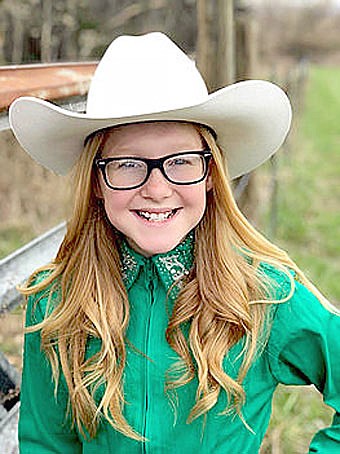 Submitted Photo Mika Arnold, 11, daughter of Mike and Amanda Arnold, of Lincoln, is a contestant for 2018 Lincoln Riding Club junior queen. Her older sister, Alexis, won the LRC junior queen crown in 2017.