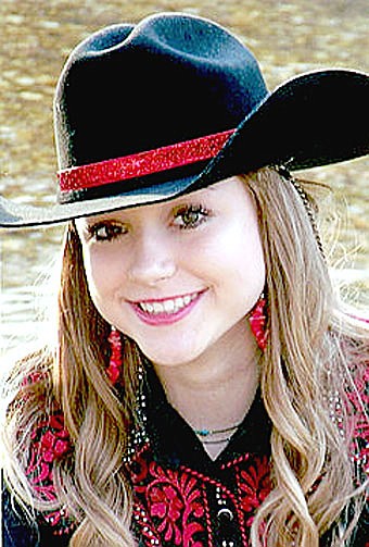 Submitted Photo Judy Gail McNeely, 14, daughter of Roy and Stacy Johnson and Rob McNeely, of Westville, Okla., is a contestant for 2018 Lincoln Riding Club junior queen.