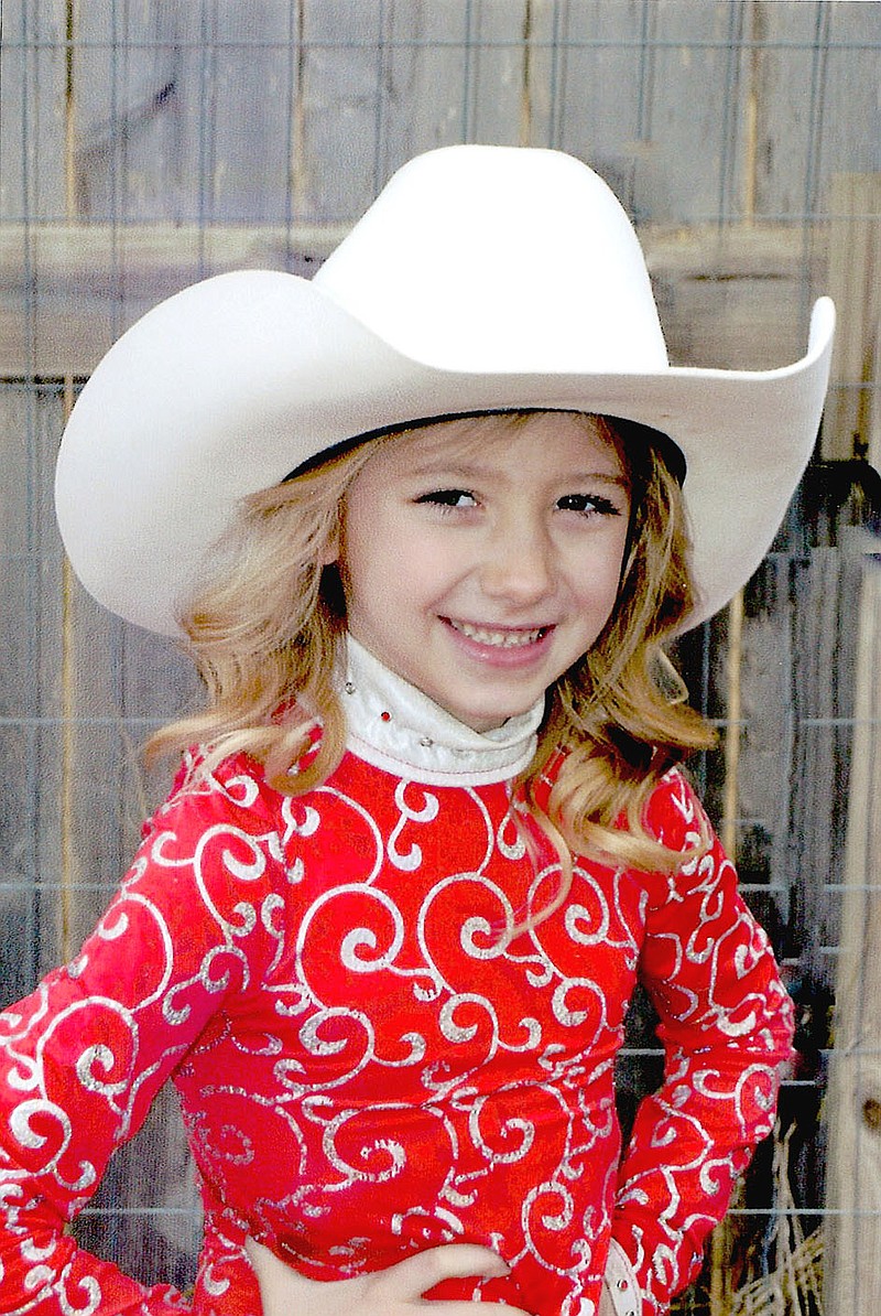Submitted photo Emma Parker, 5-year-old daughter of Bryce and Jessie Parker, of Farmington, is a candidate for 2018 Lincoln Riding Club Lil' Miss. Emma completed Kindergarten at Bob Folsom Elementary in the spring. She has two brothers, Ethan and Mason.