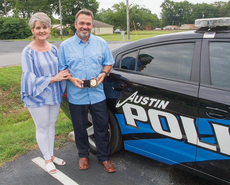 John Powell, pastor at Briarwood Baptist Church in Cabot, is the new chaplain for the Austin Police Department. He is pictured with his wife, Susie.