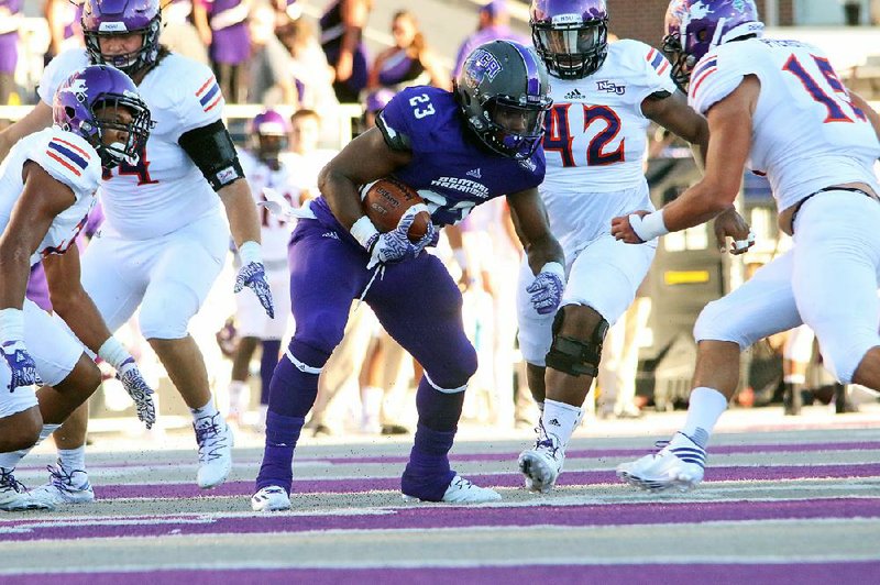 Central Arkansas junior running back Carlos Blackman is practicing with purpose, according to Bears Coach Nathan Brown. “He’s going out to prove he’s an effective three-down back,” Brown said. 