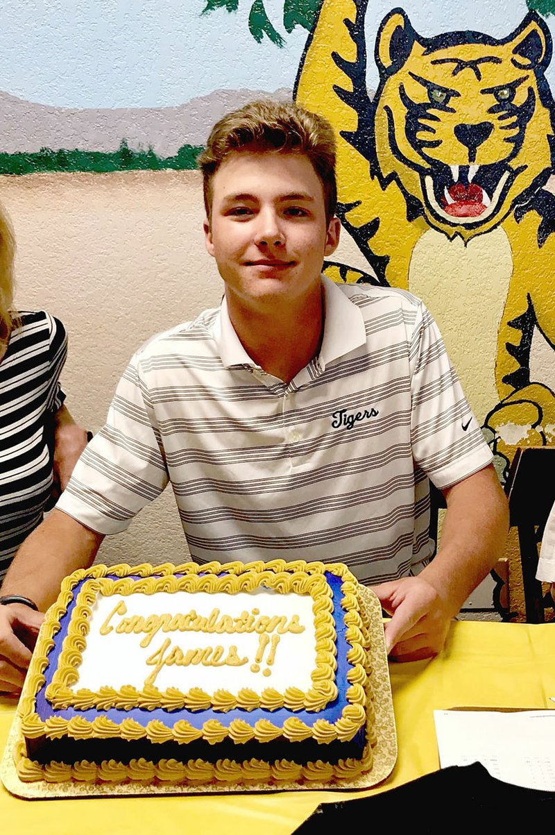 Submitted photo Prairie Grove 2018 graduate James Birmingham signed a national letter of intent to play college baseball for Arkansas Baptist College on Saturday, Aug. 11. As a senior Birmingham appeared in seven games as a pitcher compiling a 3.82 earned run average.