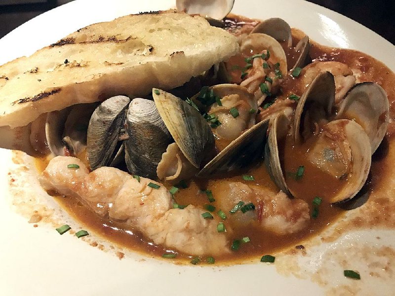 Ira’s Restaurant’s Cioppino features shellfish and whitefish in a tomato fennel broth.