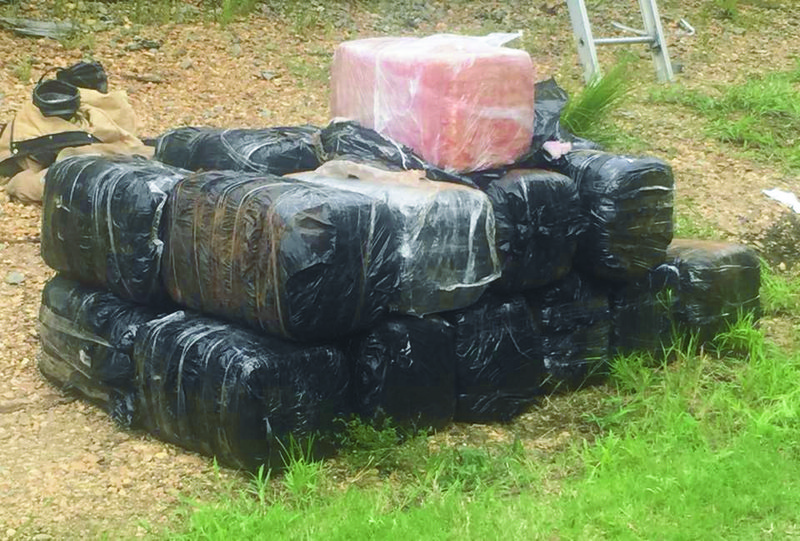Camden Police on Monday reportedly seized 550 pounds of bundled marijuana (pictured) from a railroad fuel tanker sitting within the city limits. The street value of the bust is estimated at $500,000, authorities stated. Police also stated the shipment originated from a rail car in Mexico, with Camden as the destination for the controlled substance.