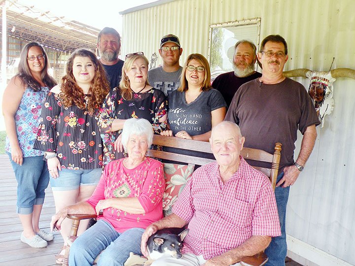 The Lawayne Holt family of Mount George is the 2018 Yell County Farm Family of the Year. The family includes, seated, Mary Louise and Lawayne Holt; middle row, from left, Zoe Merritt, Lisa Merritt, Shannon Rose and Michael Holt; and back row, Trish Holt, James Holt, Devan Holt and Larry Holt.