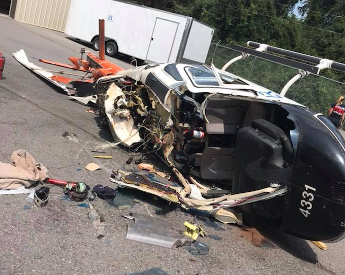 A Little Rock Police Department helicopter crashed during a "test run" Thursday, Aug. 16, 2018, authorities said.