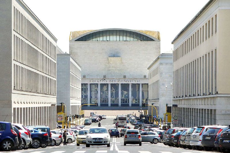 You can see prime examples of fascist-era architecture in Mussolini’s E.U.R. suburb just south of Rome.  