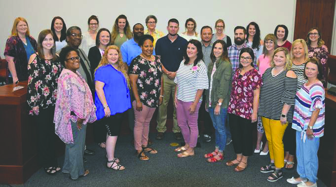 Pictured: 1st Row from Left to Right: Bridgette Glover, Lindsay Walters, Latunya Talley, Nicole Rutherford, Kate Stover, Taylor Williams, Terri Guess, and Sheila Waller. 2nd Row from Left to Right: Brooke Bowden, Wendell Colen, Laura, Caskey, Trevor Maltbia, Eli Lester, Eric Cisneros, Greg Rodrigue, Libby Nepivoda, and Liz Bullock. 3rd Row from Left to Right: Katy Wright, Texas Long, Amy Jones, Kaitlin Moore, Deena Hardin, Allie Spruell, Sheffield Coulter, Kynnedi Gordon, Ashley Henderson, and Carisa Owen. Not Pictured: Emily Alexander, Heather Creech, Vivian Graham. Adrian Knapper, and James Perry