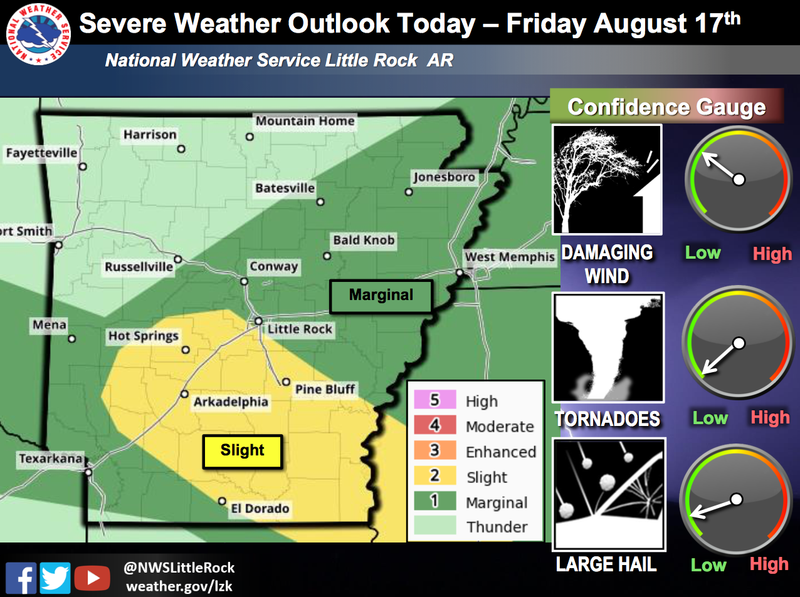 Part of Arkansas at risk for severe weather as storms move through