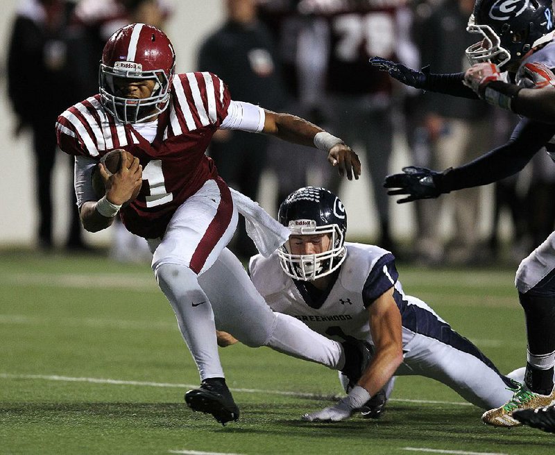 Pine Bluff quarterback Tyler Foots passed for 1,857 yards and 28 touchdowns, and rushed for 943 yards and 10 scores last season, leading the Zebras to the Class 6A state championship game. 