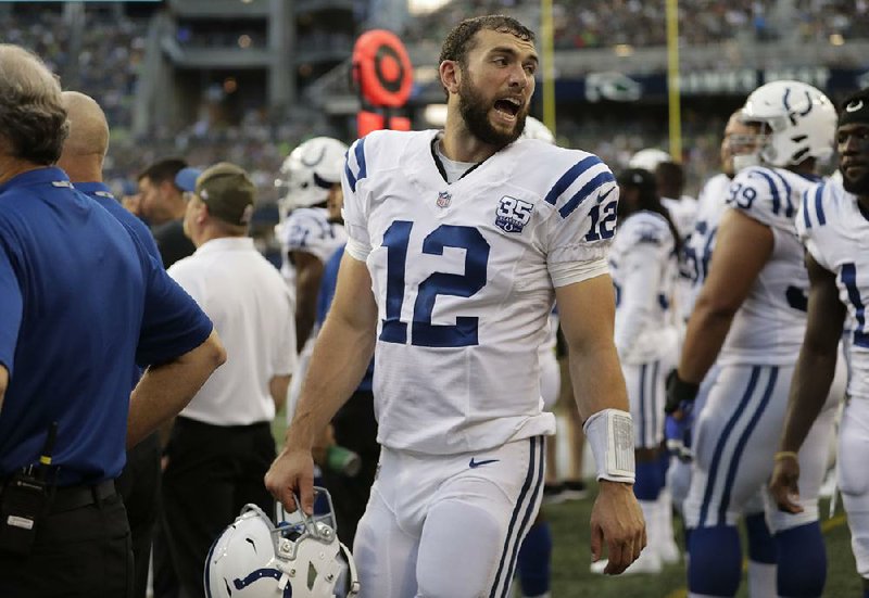 Andrew Luck (shown) of the Indianapolis Colts and Robert Griffin III of the Baltimore Ravens have developed a mutual admiration, and the 28-year-old quarterbacks find themselves rooting for each other in their comeback attempts. 