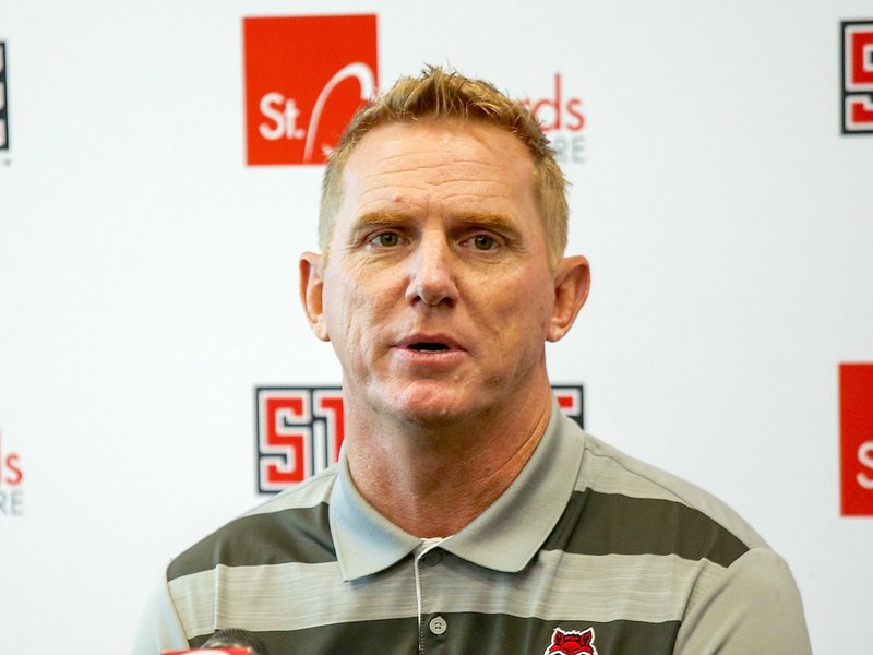 Arkansas State head football coach Blake Anderson is shown in this photo.