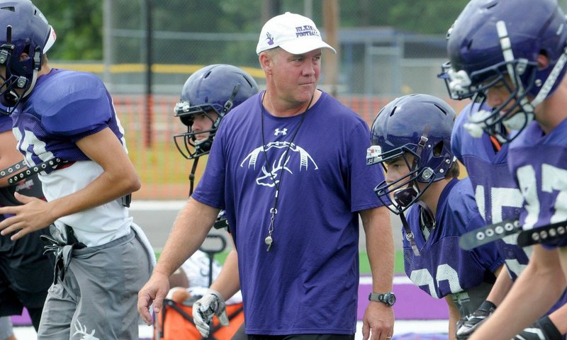 BRYAN HUTSON will lead Elkins as it makes the move from Class 3A to Class 4A this season. Hutson coached last season at Paris, his hometown.