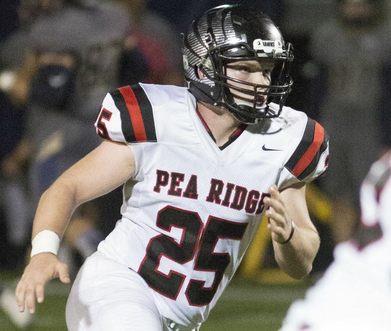 Pea Ridge vs Shiloh Christian - Tristin Brewer, Linebacker of Pea Ridge against Shiloh at Champions Stadium, Springdale, AR on Friday, November 3, 2017. Special to NWA Democrat-Gazette/ David Beach