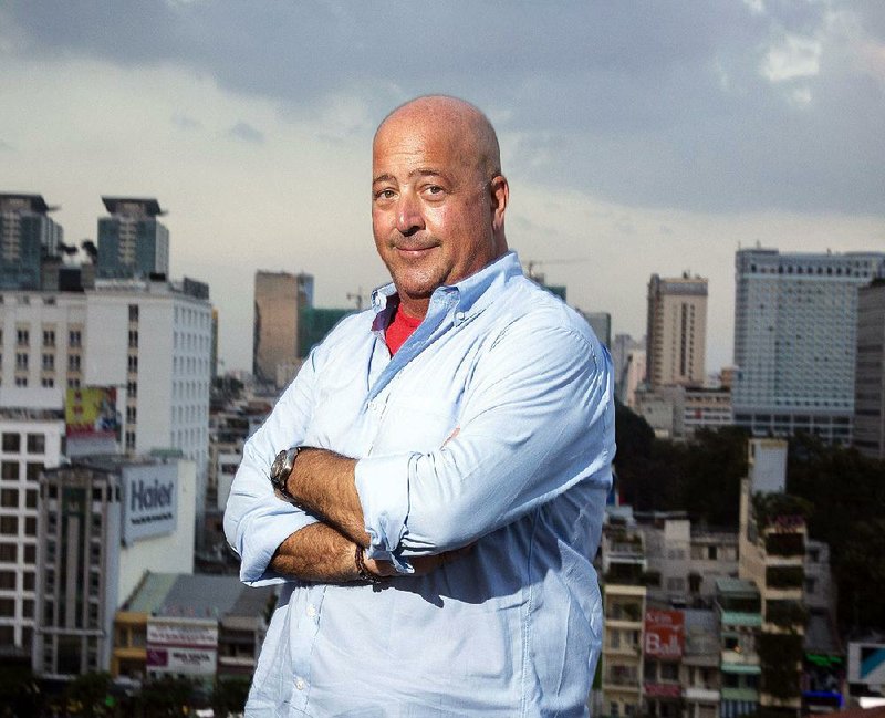 Andrew Zimmern in Bizarre Foods: Delicious Destinations on the Travel Channel
