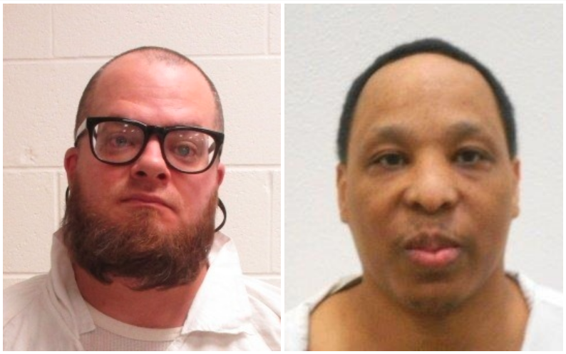 Stephen Kantzer, 38, and Marlon Miles, 41, are shown in these Arkansas Department of Correction photos. No photo was available of Edward Morris, 34.