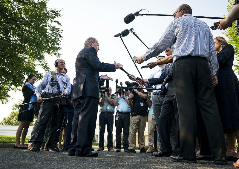 Larry Kudlow, President Donald Trump’s top economic adviser, told reporters Tuesday that the White House is “taking a look” at whether Google searches should be regulated.  
