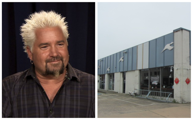 Guy Fieri is shown in this file photo alongside a Pulaski County assessor's office photo of Flyway Brewing in North Little Rock.