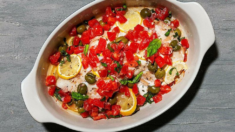 Slow-Roasted Snapper With Olive and Tomato Salad is nearly foolproof. 