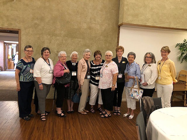 Photo submitted The Presbyterian Women's Fall Gathering was held at First Presbyterian Church in Springdale on Friday, Aug. 24. Attendees from the Presbyterian Church of Bella Vista were (from left): Barb Tropansky, Maryann Sweeney, Lois Ault, Denise Eicken, Betsy Smith, Vicki Erickson, Diane Allen, Terry Woods, Peggy McMenus, Sharon Warner, and Carol Ritchie.