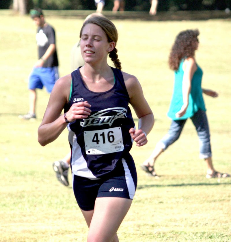 Photo submitted Senior Reagan Roth is one of five seniors on the John Brown University women's cross country team.
