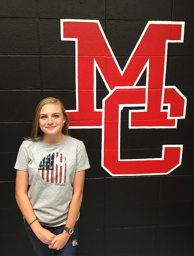 RICK PECK/SPECIAL TO MCDONALD COUNTY PRESS Meet Brooklynn Winters from Rock Comfort, MCHS Model Mustang of the week.