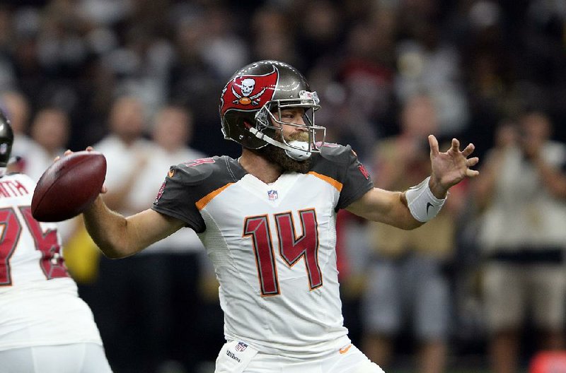 Tampa Bay Buccaneers quarterback Ryan Fitzpatrick completed 21 of 28 passes for 417 yards and 4 touchdowns in the Buccaneers’ 48-40 victory over the New Orleans Saints on Sunday.